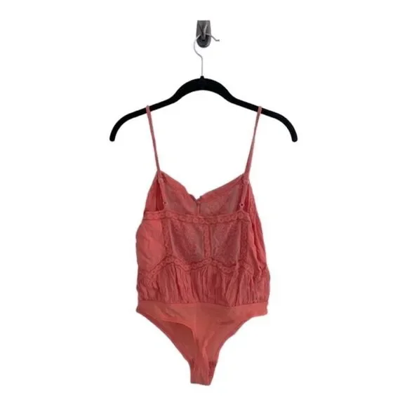 NWOT Free People Still The One Bodysuit in Coral S - Picture 6 of 10